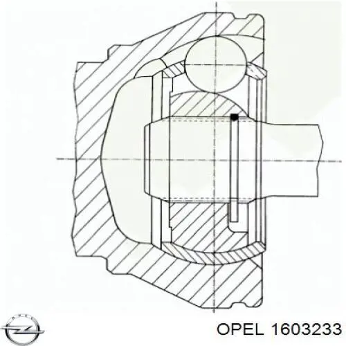 1603233 Opel junta homocinética exterior delantera