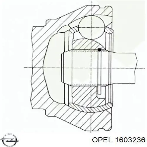 1603236 Opel junta homocinética interior delantera derecha