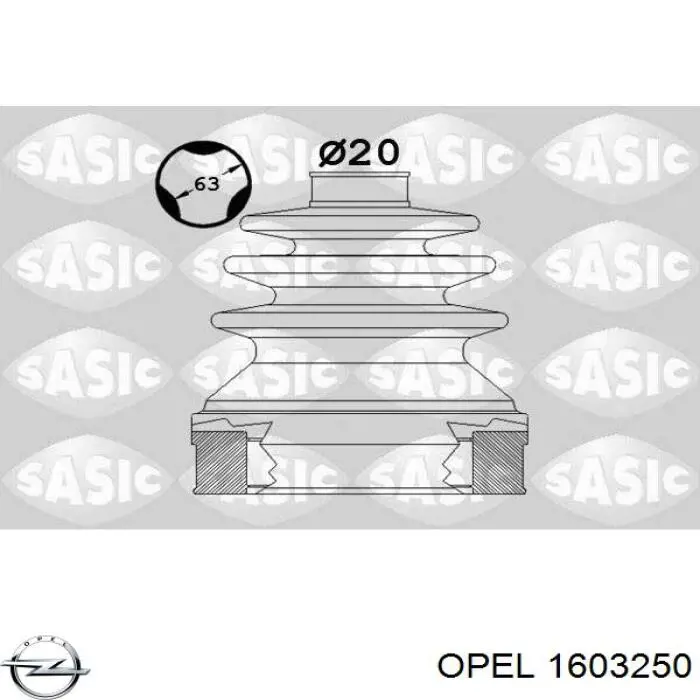 Comprar 1603250 Opel Fuelle de semieje delantero interior