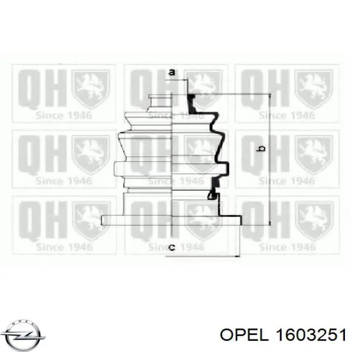Junta homocinética exterior delantera Opel 1603251 precio, desde 37,93 EUR