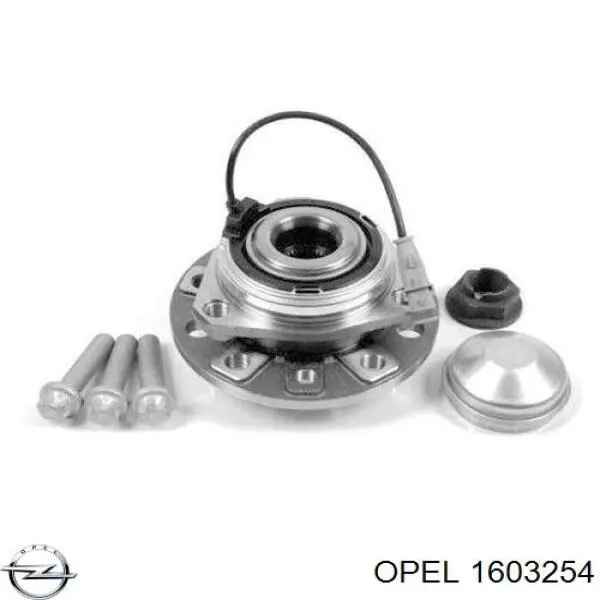Buje de rueda delantero 1603254 Opel