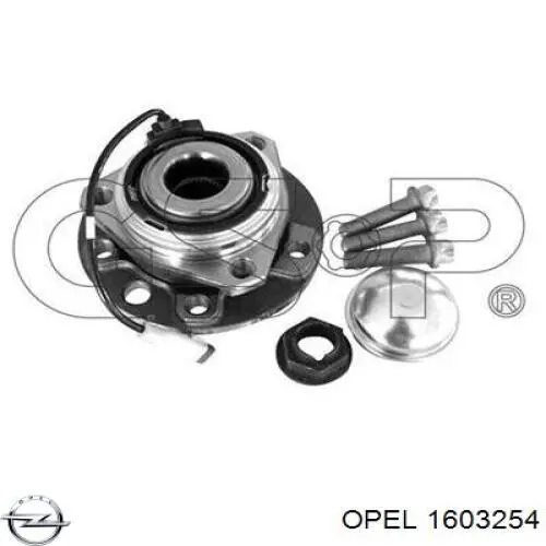 1603254 Opel cubo de rueda delantero