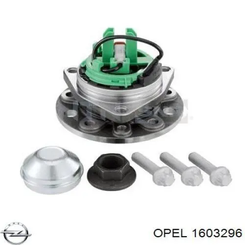 1603296 Opel cubo de rueda delantero
