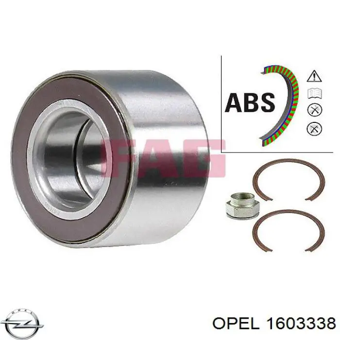 Comprar 1603338 Opel Cojinete de rueda delantero