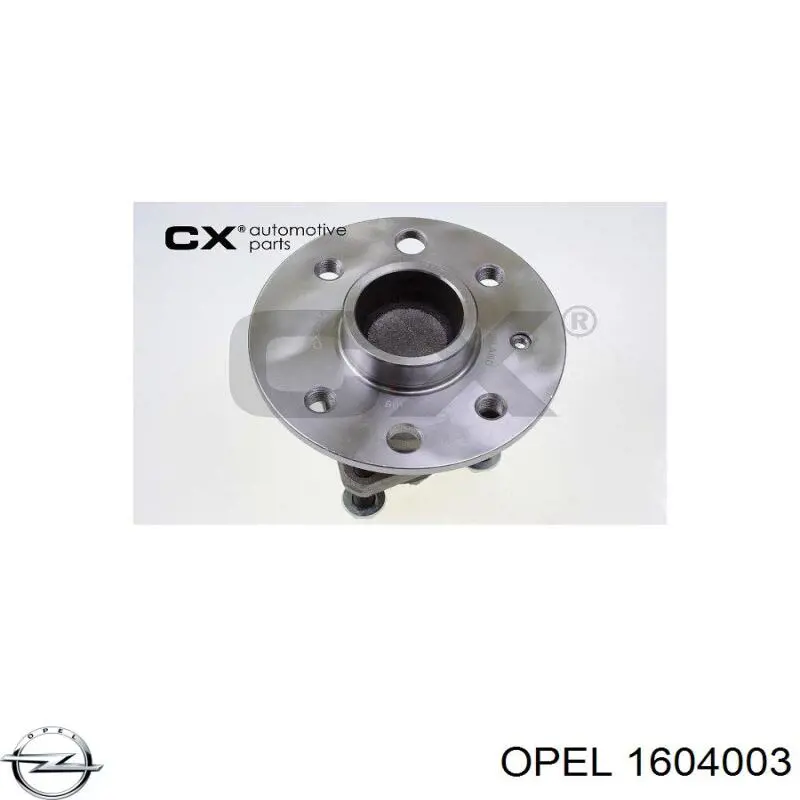 1604003 Opel cubo de rueda trasero