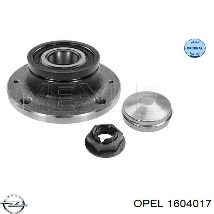 Comprar 1604017 Opel Cubo de rueda, Eje trasero