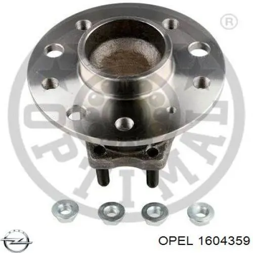 1604359 Opel cubo de rueda trasero