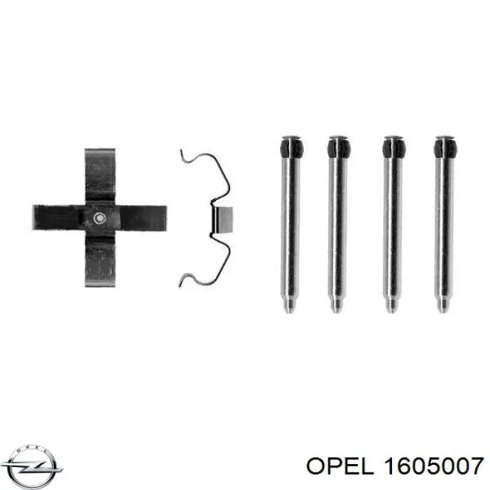 1605007 Opel juego de reparación, pastillas de frenos