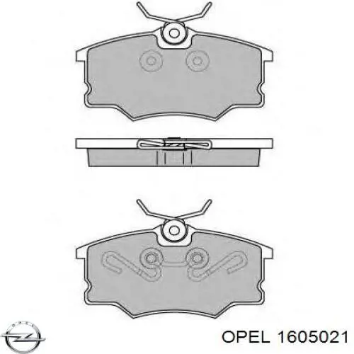 1605021 Opel pastillas de freno delanteras