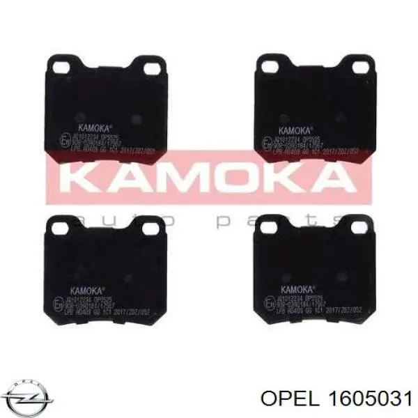 Comprar 1605031 Opel Pastillas de freno traseras