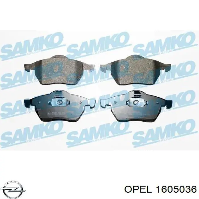 Comprar 1605036 Opel Pastillas delanteras de freno