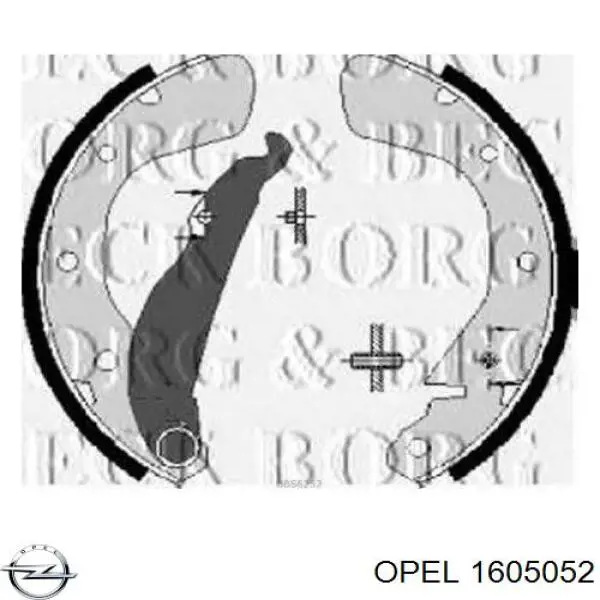 1605052 Opel zapatas de frenos de tambor traseras