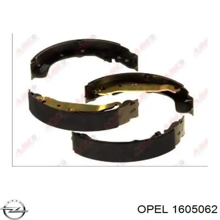 1605062 Opel zapatas de frenos de tambor traseras