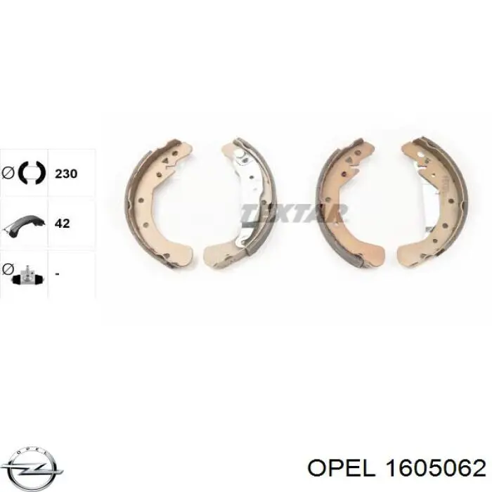 Zapatas de freno de tambor traseras Opel 1605062 precio, desde 30,01 EUR