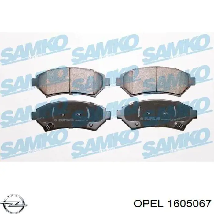 Pastillas de freno 1605067 Opel