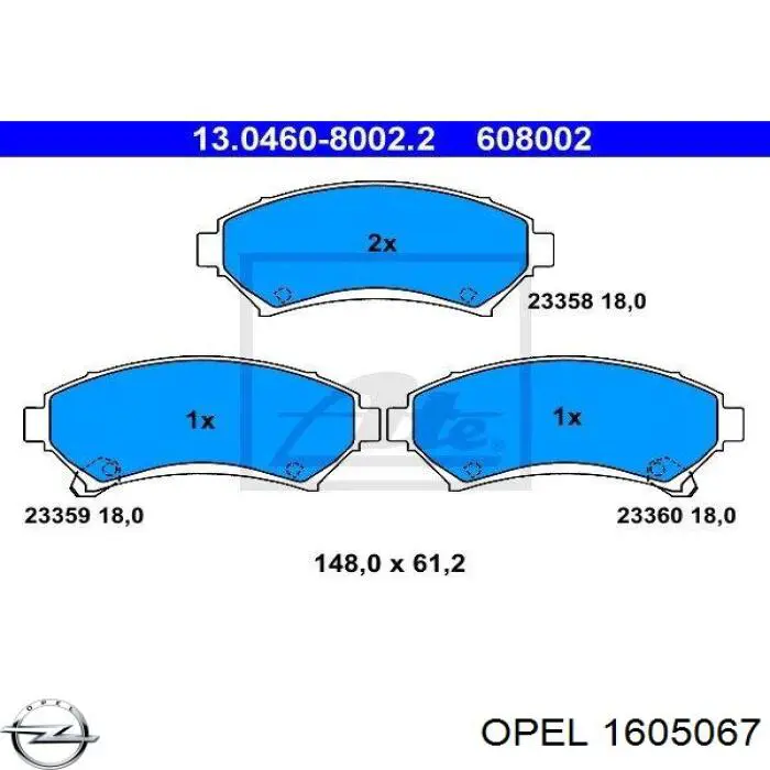 Pastillas freno delanteras Opel 1605067 precio, desde 27,95 EUR