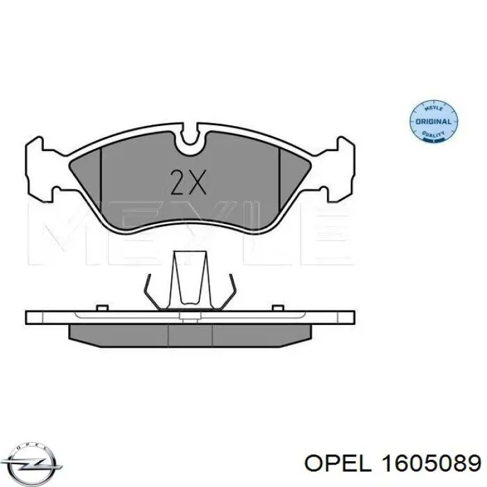 1605089 Opel pastillas de freno delanteras