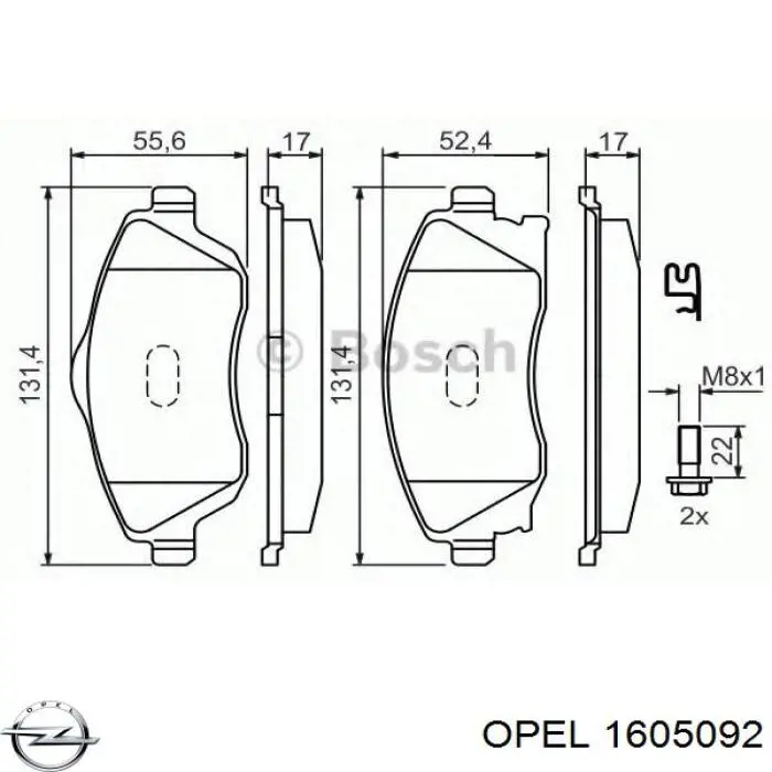 Pastillas de freno delanteras Opel Corsa F08, F68