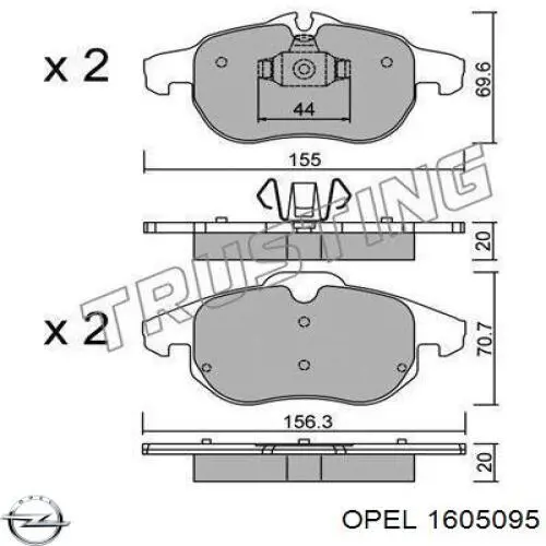 Pastillas de freno delanteras Opel Vectra