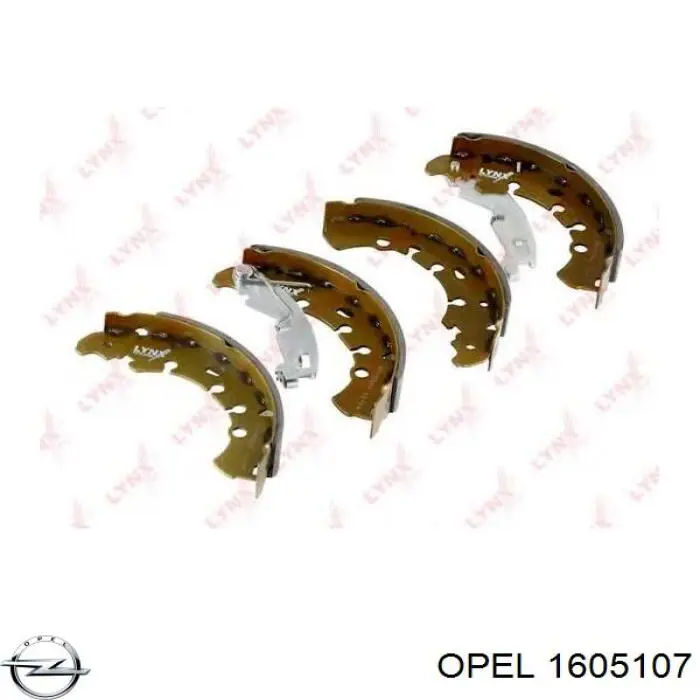 1605107 Opel zapatas de frenos de tambor traseras