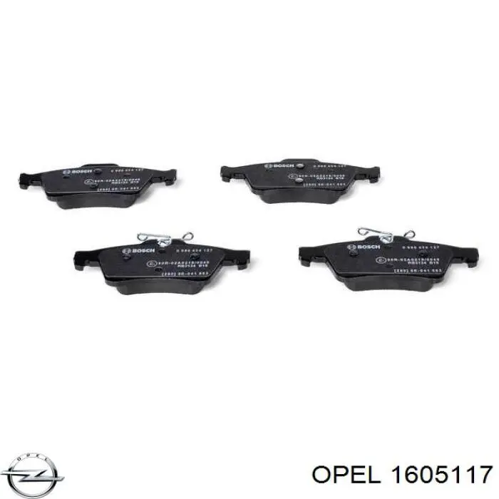 1605117 Opel Pastillas traseras
