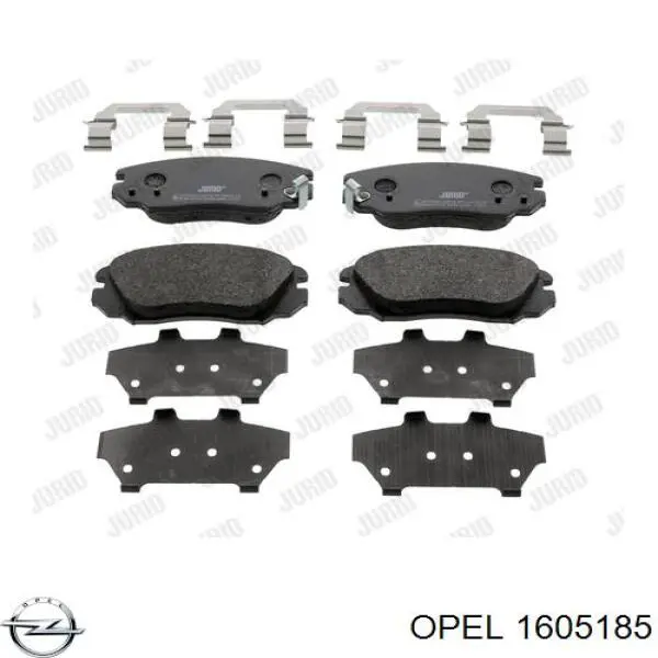 1605185 Opel pastillas de freno delanteras