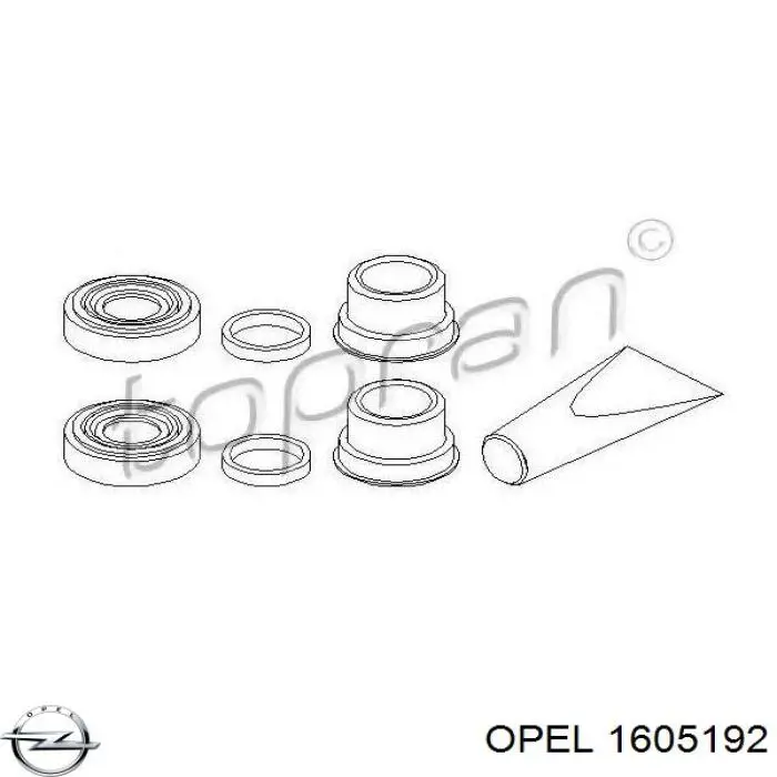 Comprar 1605192 Opel Juego de reparación, pinza de freno trasero