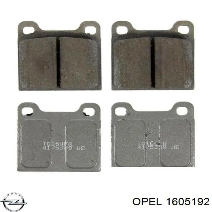 1605192 Opel juego de reparación, pinza de freno trasero