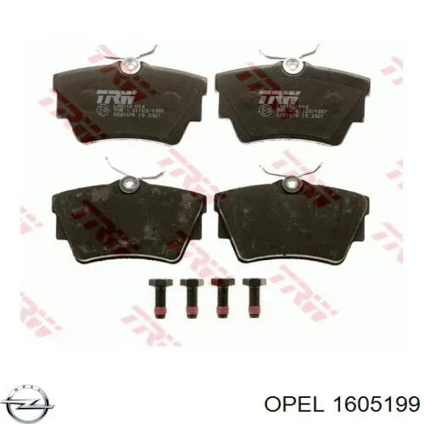Comprar 1605199 Opel Pastillas de freno traseras