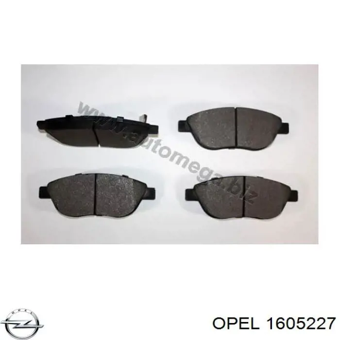 1605227 Opel pastillas de freno delanteras