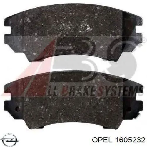 Pastillas de freno 1605232 Opel