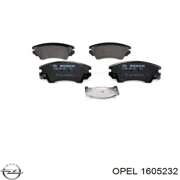 Pastillas de freno delanteras Opel 1605232