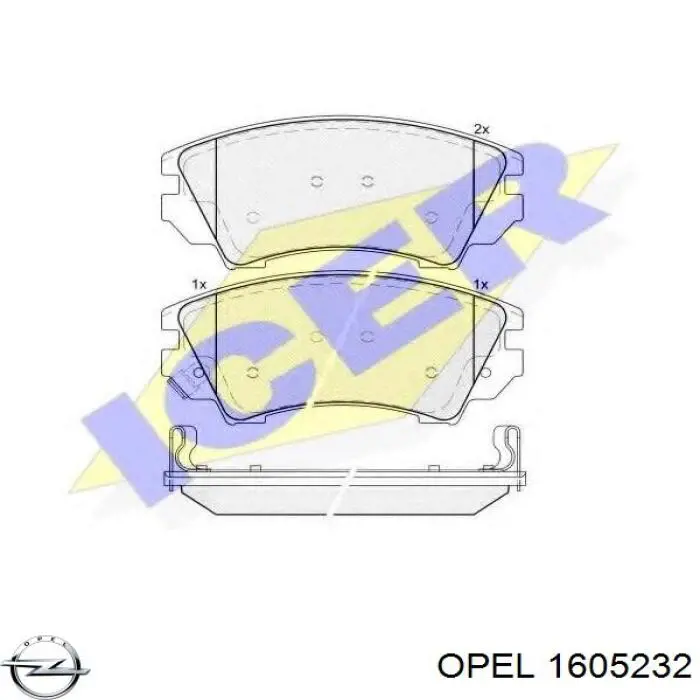 Comprar 1605232 Opel Pastillas delanteras de freno
