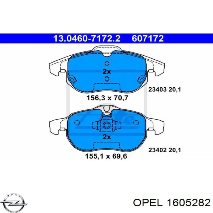 Pastillas de freno delanteras Opel Vectra
