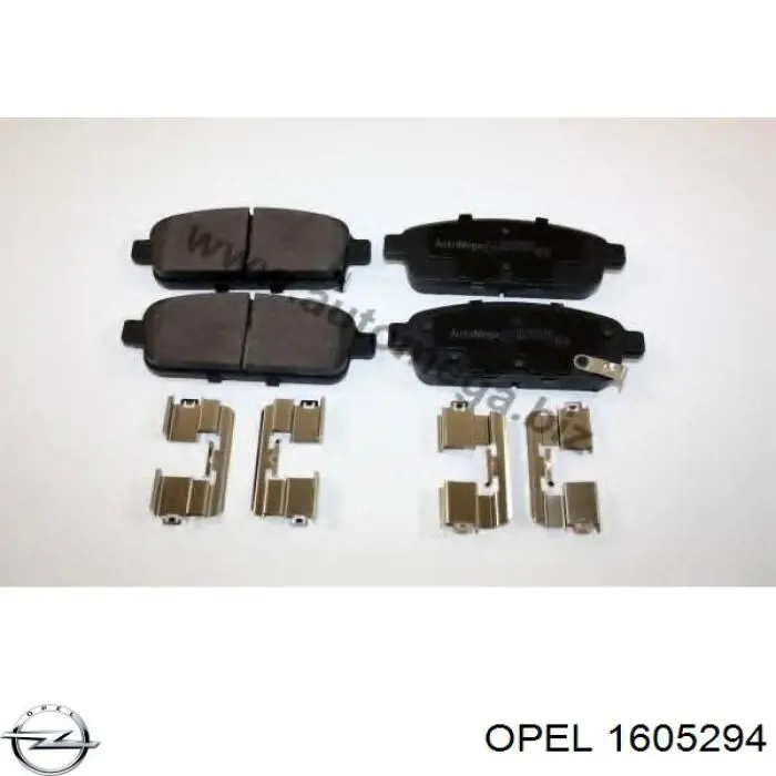 1605294 Opel pastillas de freno traseras