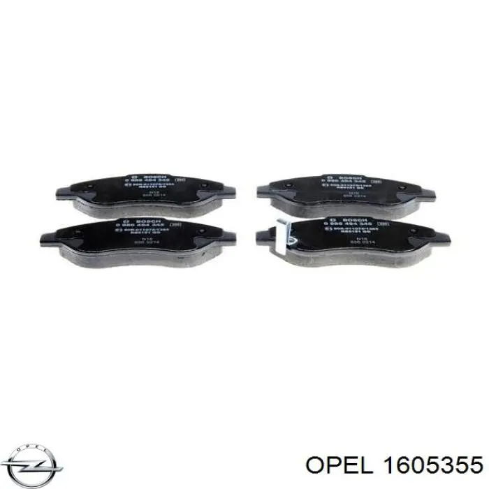 1605355 Opel pastillas de freno delanteras