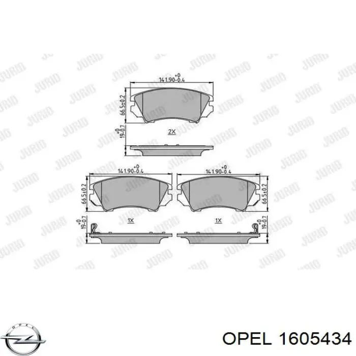 Pastillas freno delanteras Opel 1605434 precio, desde 29,75 EUR