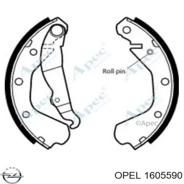 1605590 Opel zapatas de frenos de tambor traseras