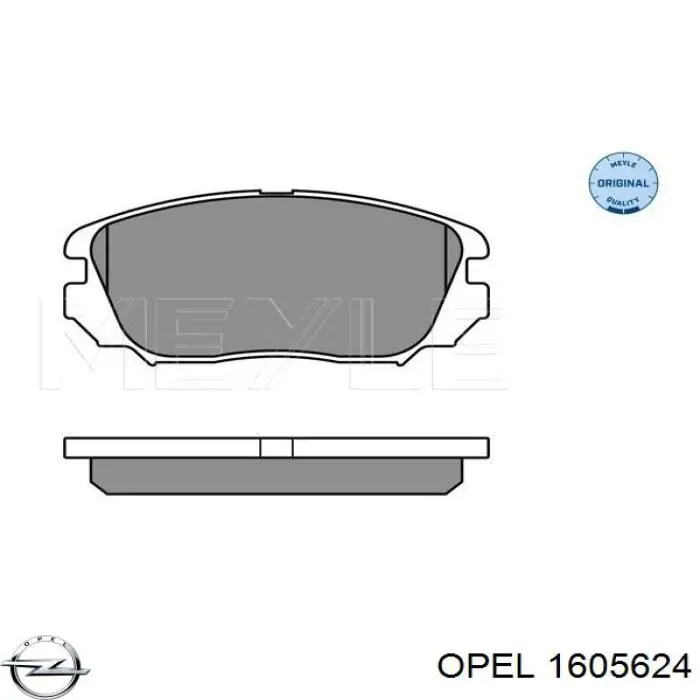1605624 Opel pastillas de freno delanteras