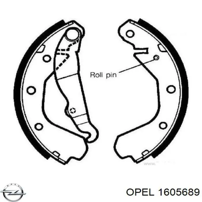 1605689 Opel zapatas de frenos de tambor traseras