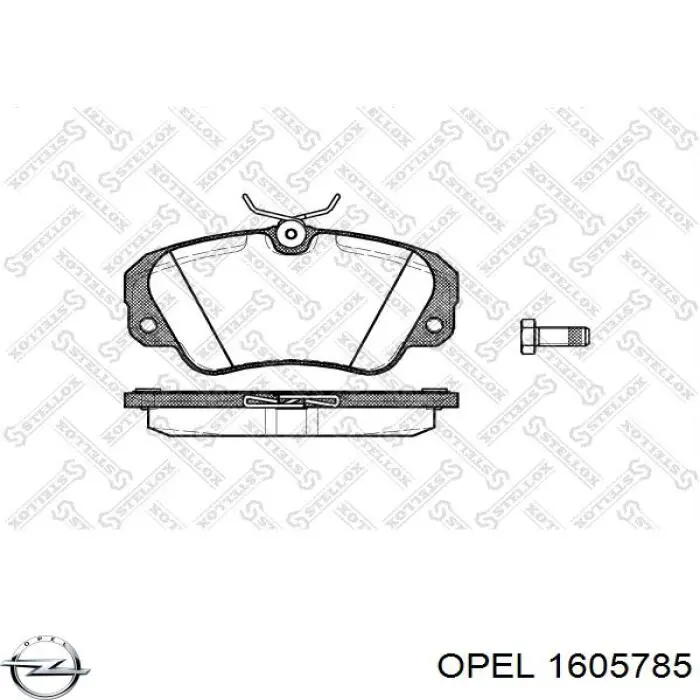 1605785 Opel pastillas de freno delanteras