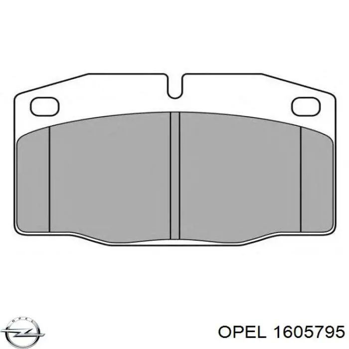 1605795 Opel pastillas de freno delanteras