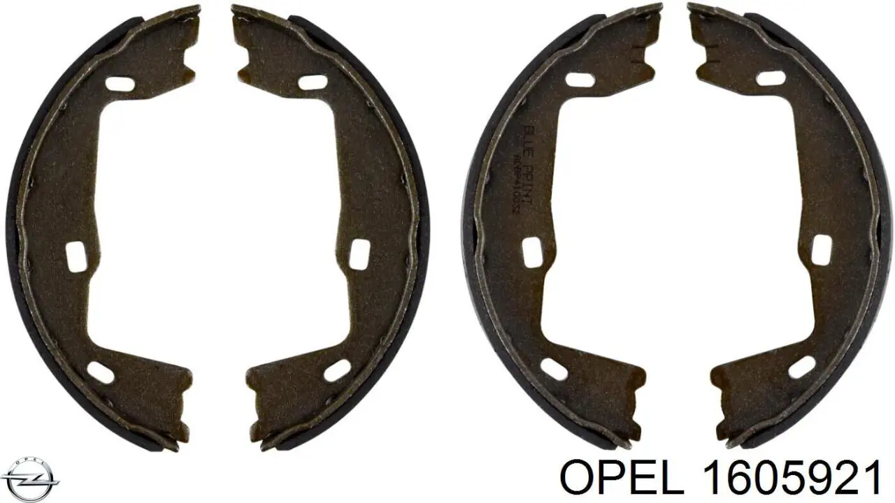 1605921 Opel zapatas de freno de mano