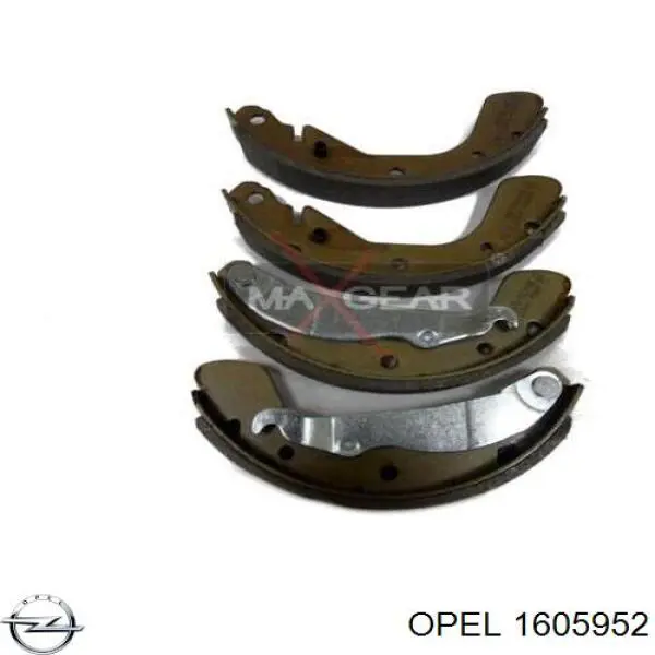 1605952 Opel zapatas de frenos de tambor traseras