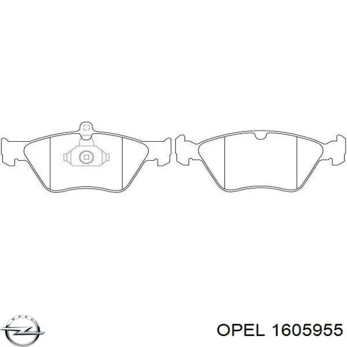 1605955 Opel juego de reparación, pinza de freno delantero