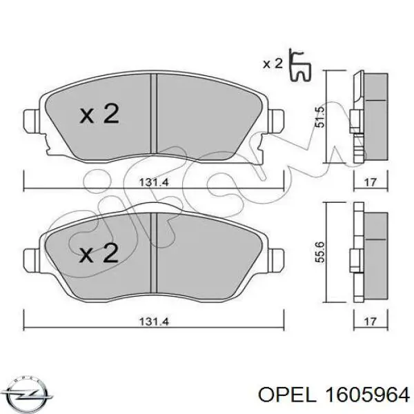 Pastillas de freno delanteras Opel Corsa F08, F68