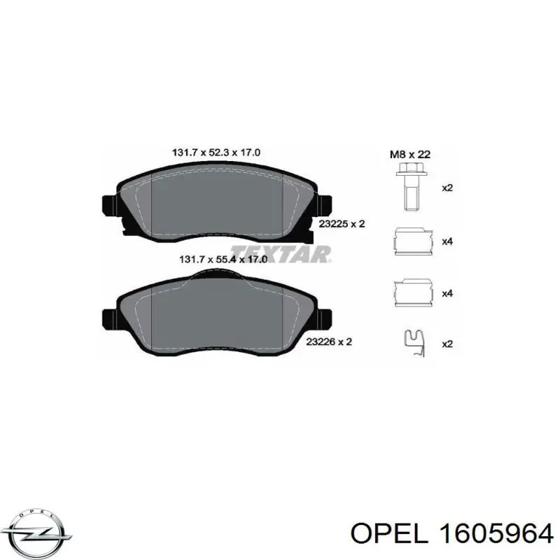Pastillas de freno delanteras Opel Corsa F08, F68