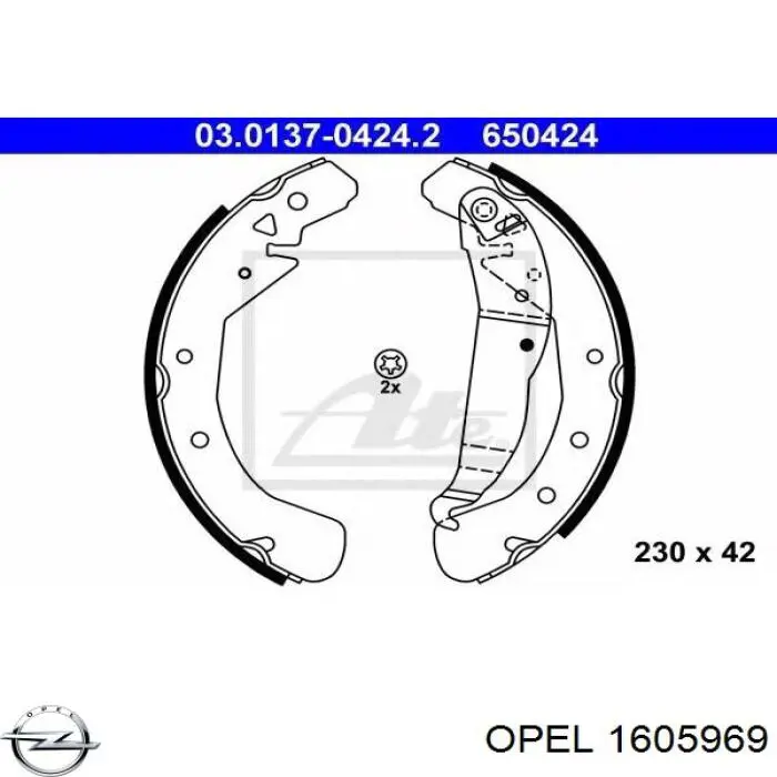 Zapatas de freno de tambor traseras Opel 1605969 precio, desde 30,01 EUR
