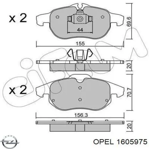 Pastillas de freno delanteras Opel Vectra