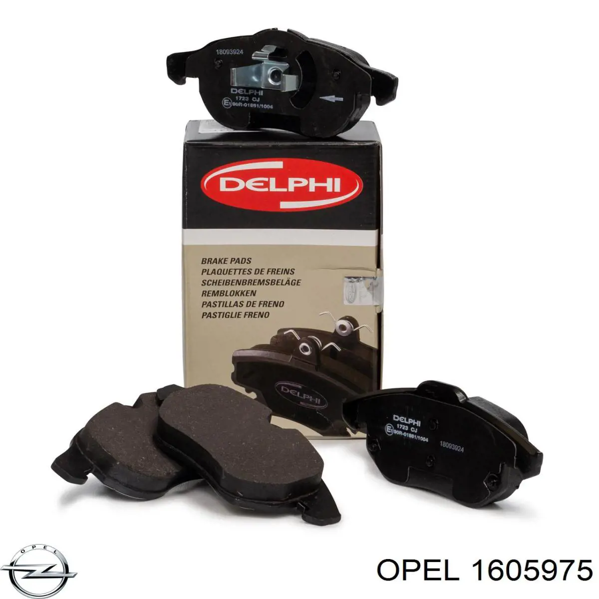 1605975 Opel pastillas de freno delanteras